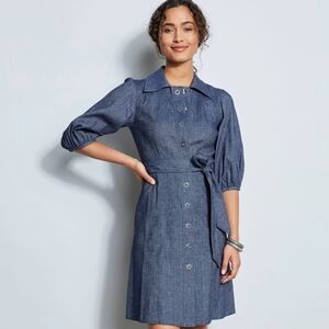 Elie Tahari Stretch Denim Dress M